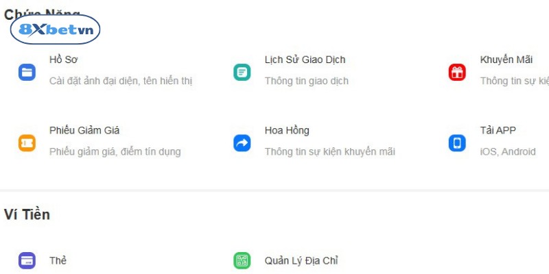 Truy cập tài khoản cá nhân và chọn lịch sử giao dịch
