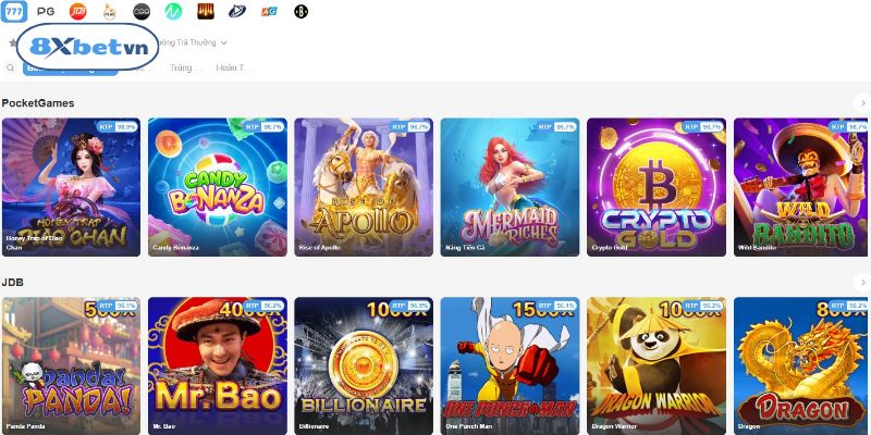 Khu vực chơi slot đa dạng sản phẩm, chủ đề cực lôi cuốn